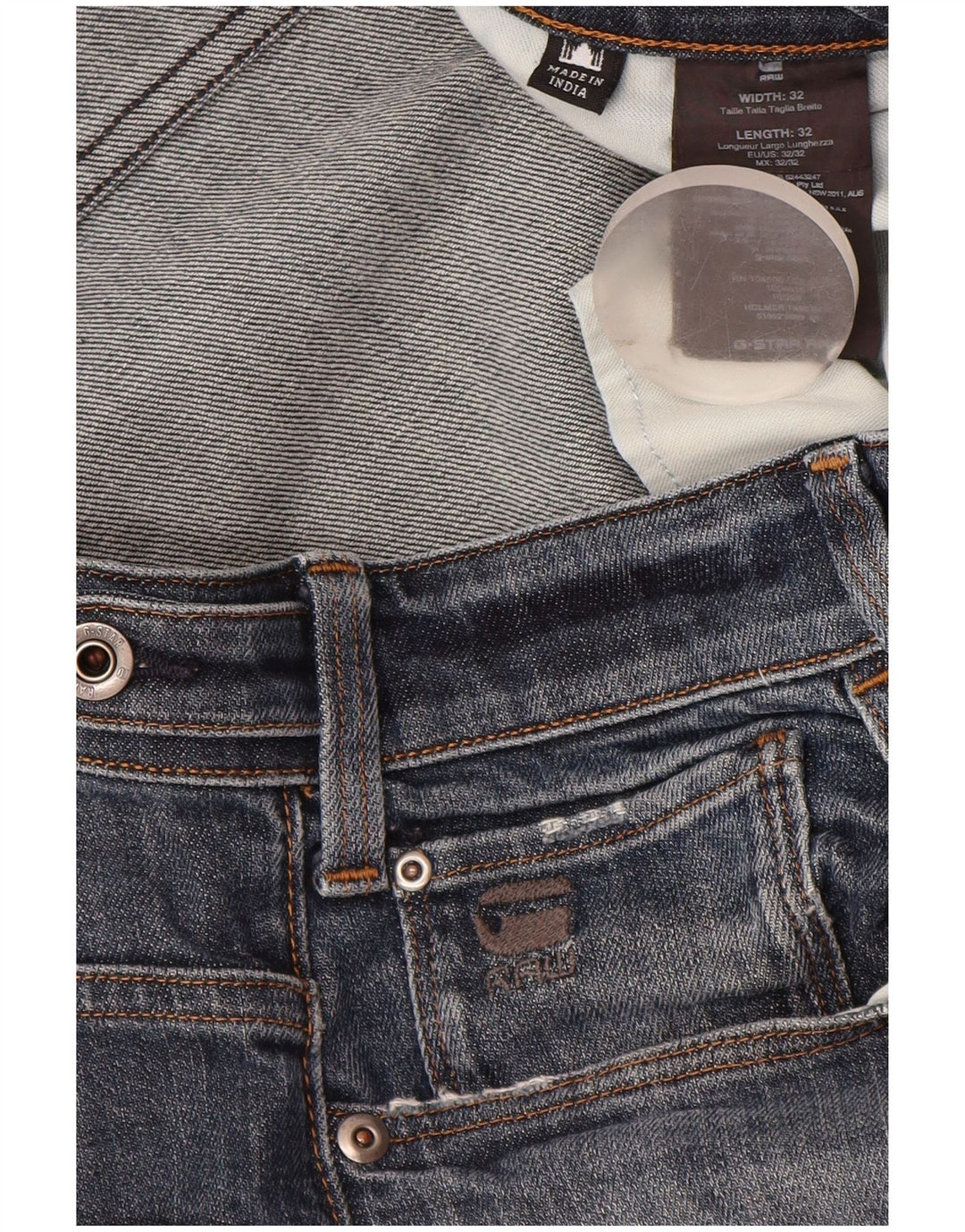 G-Star muške sužene traperice W32 L32 tamnoplavi pamuk