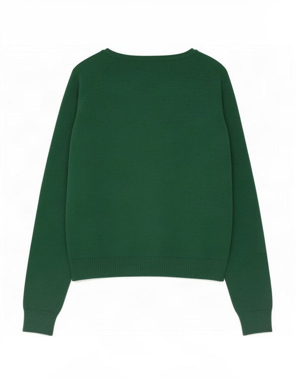Zara ženski kardigan pulover UK 6 XS Zeleni pamuk