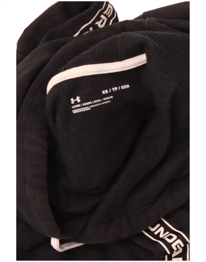 UNDER ARMOUR Ženska prevelika majica s kratkim rukavima s kapuljačom UK 6 XS Crna