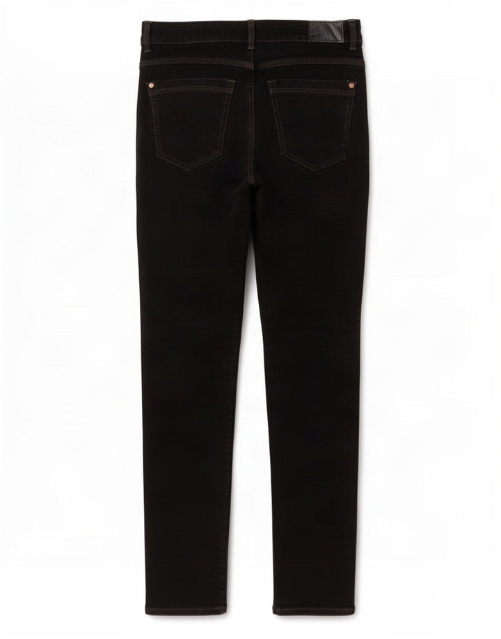 Marks & Spencer Ženske Magic Slim Jeans UK 12 srednje W28 L28 crni pamuk