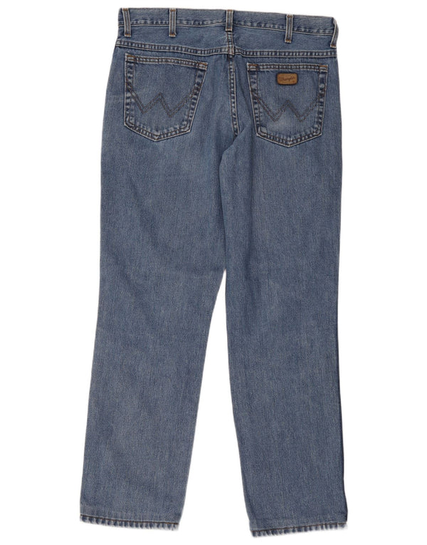 Wrangler muške ravne traperice W36 L34 plavi pamuk