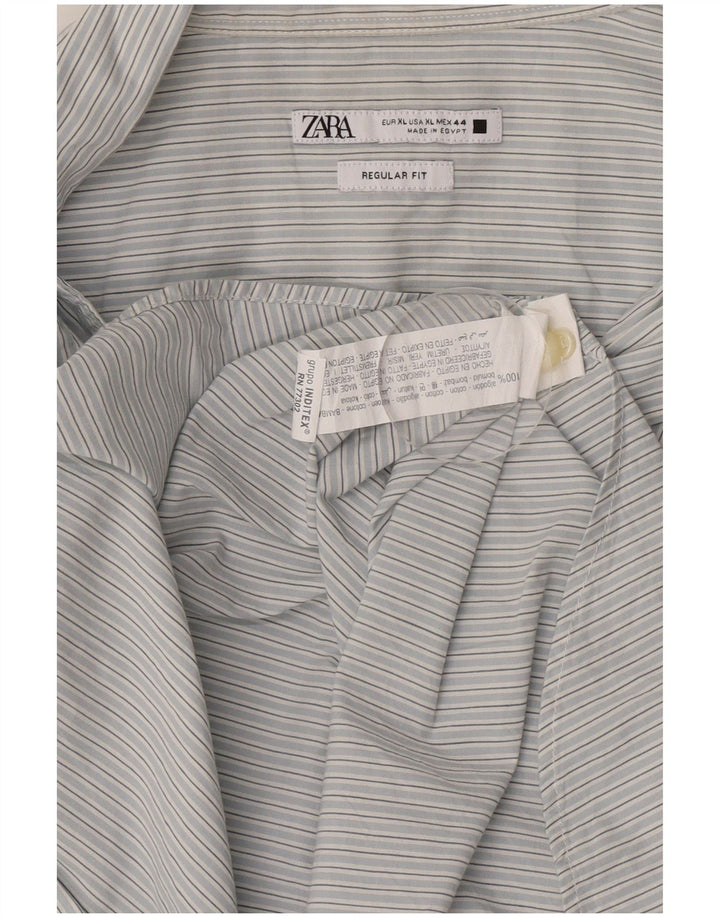 Zara muška majica standardnog kroja XL, pamuk na plave pruge