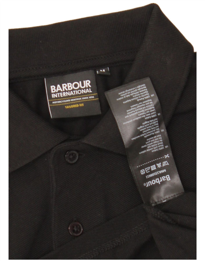 Barbour muška polo majica srednje crne pamučne boje