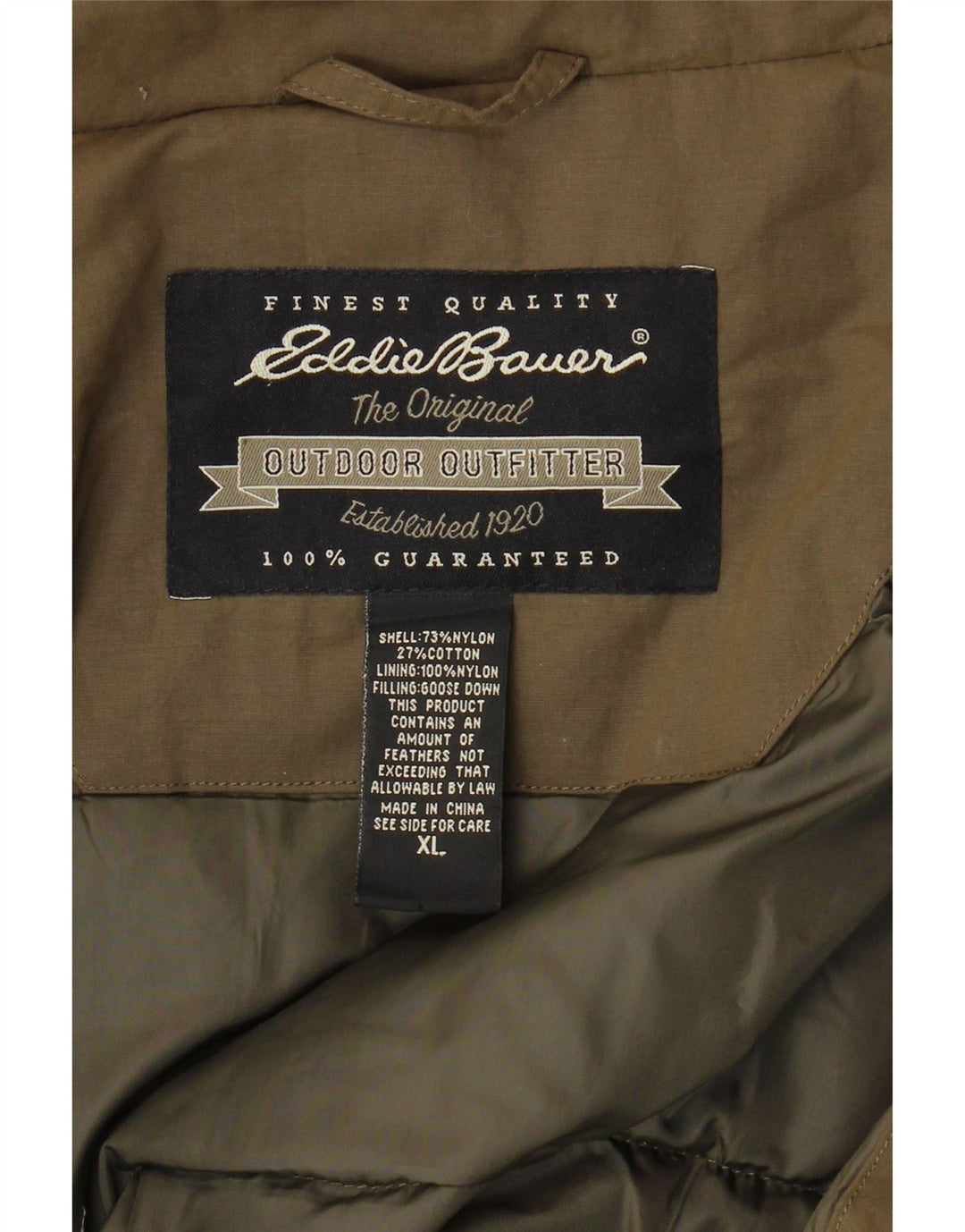 Muška podstavljena jakna Eddie Bauer UK 42 XL kaki najlon