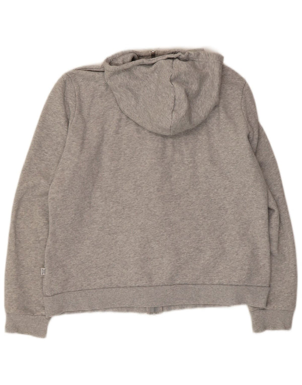 Puma ženski džemper s kapuljačom s patentnim zatvaračem UK 16 veliki sivi pamuk