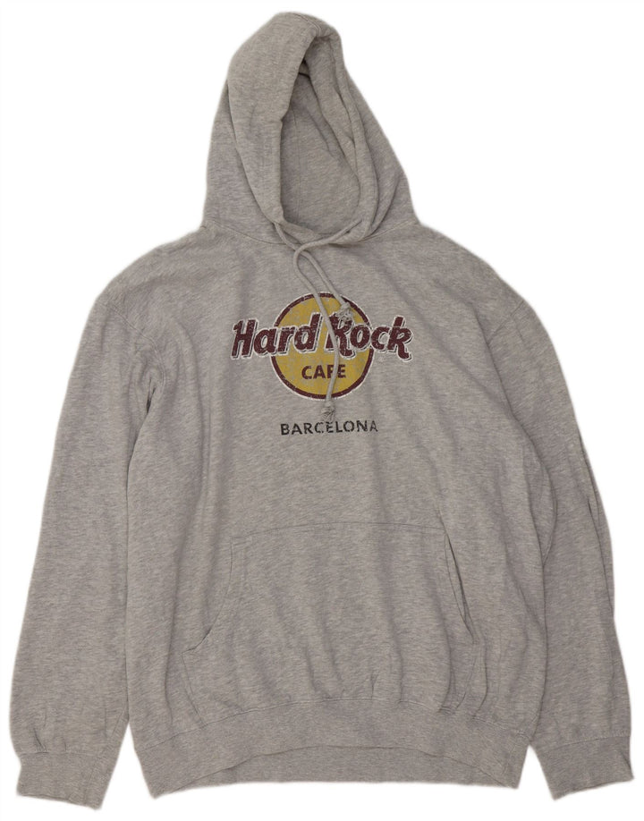 Hard Rock Cafe muška majica s kapuljačom s kapuljačom s grafičkim motivima 2XL, sivi flekasti pamuk