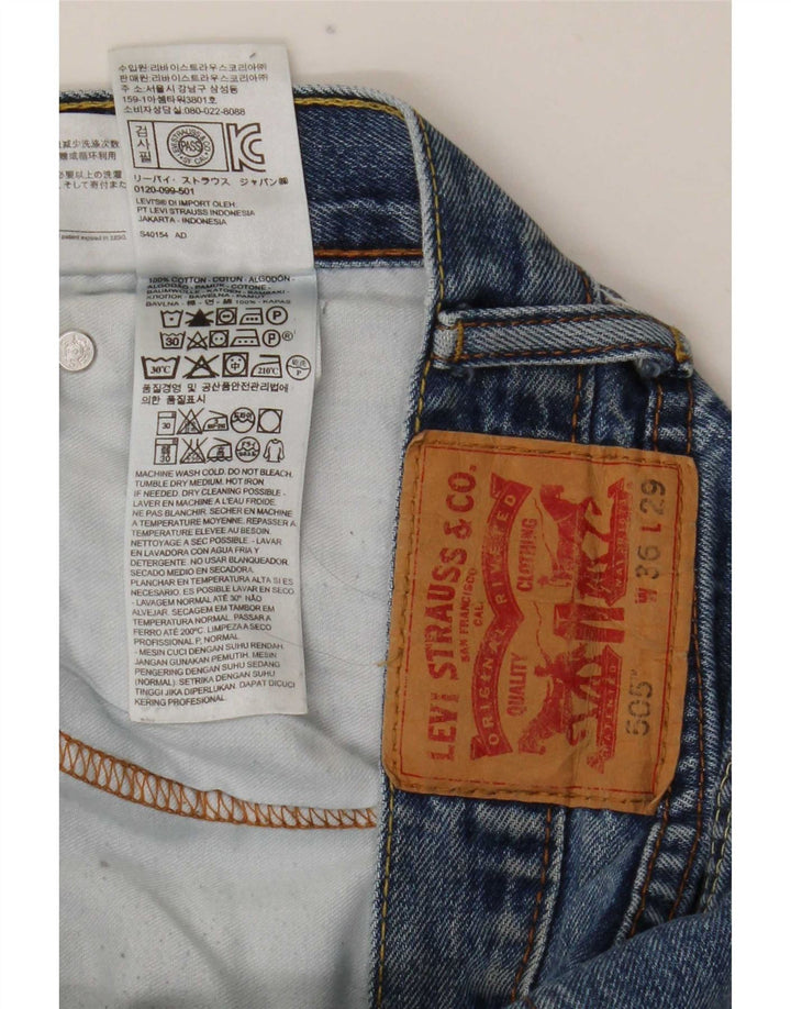 Levi's muške 505 ravne traperice W36 L29 plavi pamuk