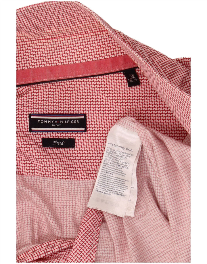 Tommy Hilfiger muška krojena košulja veličina 39 15 1/2 srednje crvene houndstooth