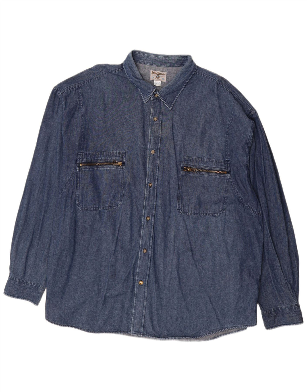 JOHN BANER Muška traper košulja veličina 18 2XL tamnoplavi pamuk