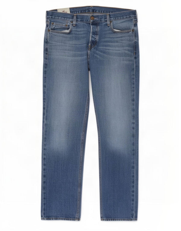 Hollister muške ravne traperice W36 L32 plavi pamuk
