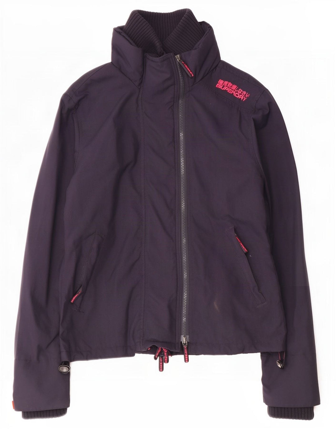 Superdry ženska kišna jakna UK 14 srednje tamnoplavi najlon