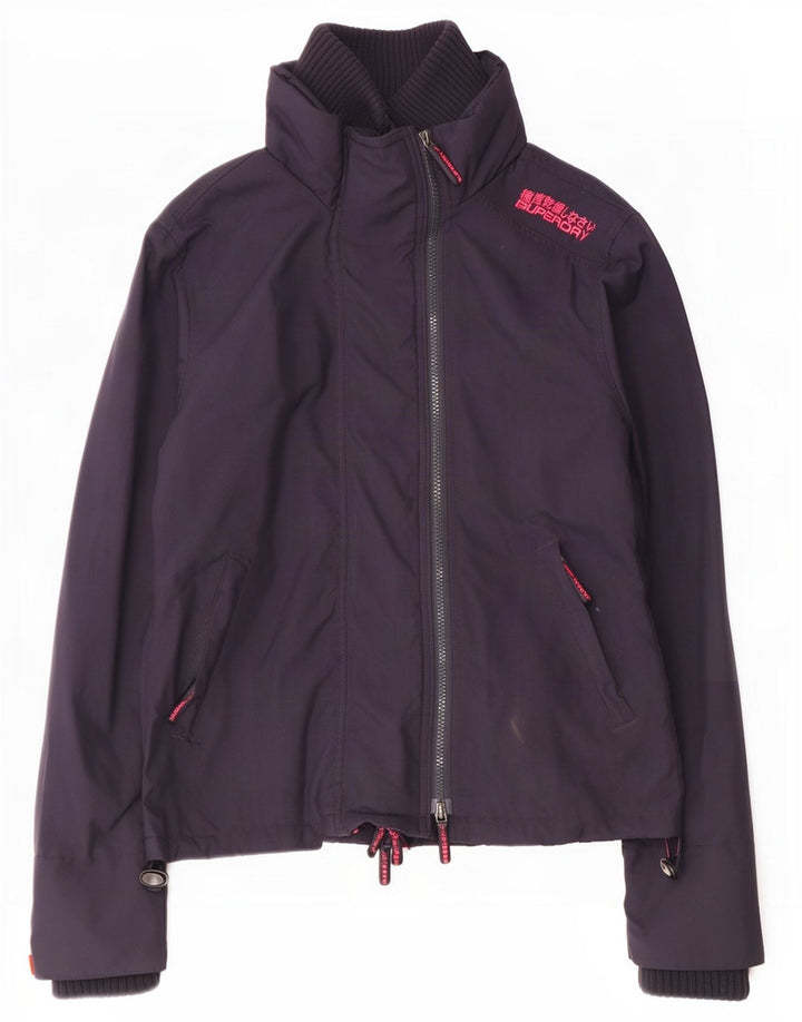 Superdry ženska kišna jakna UK 14 srednje tamnoplavi najlon