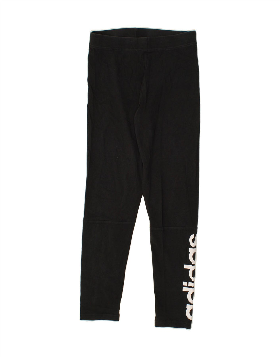 ADIDAS Womens Graphic Leggings UK 10 Small Black Vintage Adidas and Second-Hand Adidas from Messina Hembry 