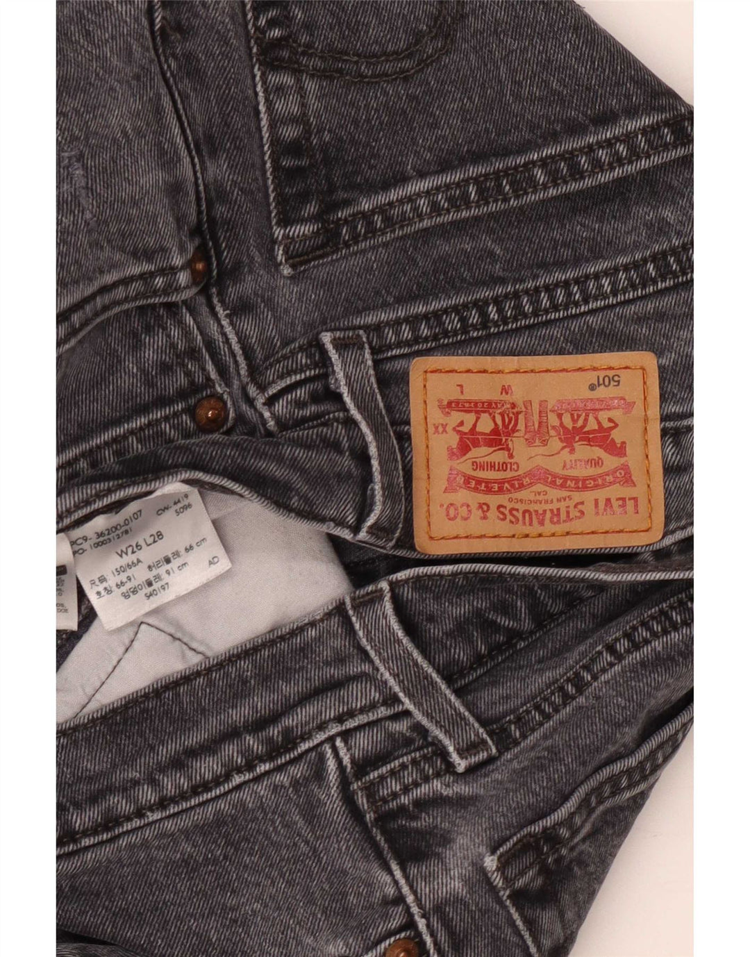 Levi's ženske 501 ravne traperice W26 L28 sive