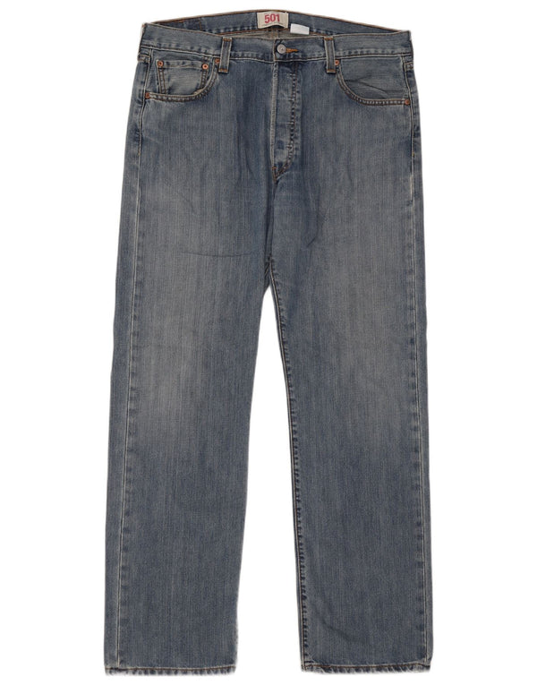 Levi's muške 501 ravne traperice W36 L32 plavi pamuk