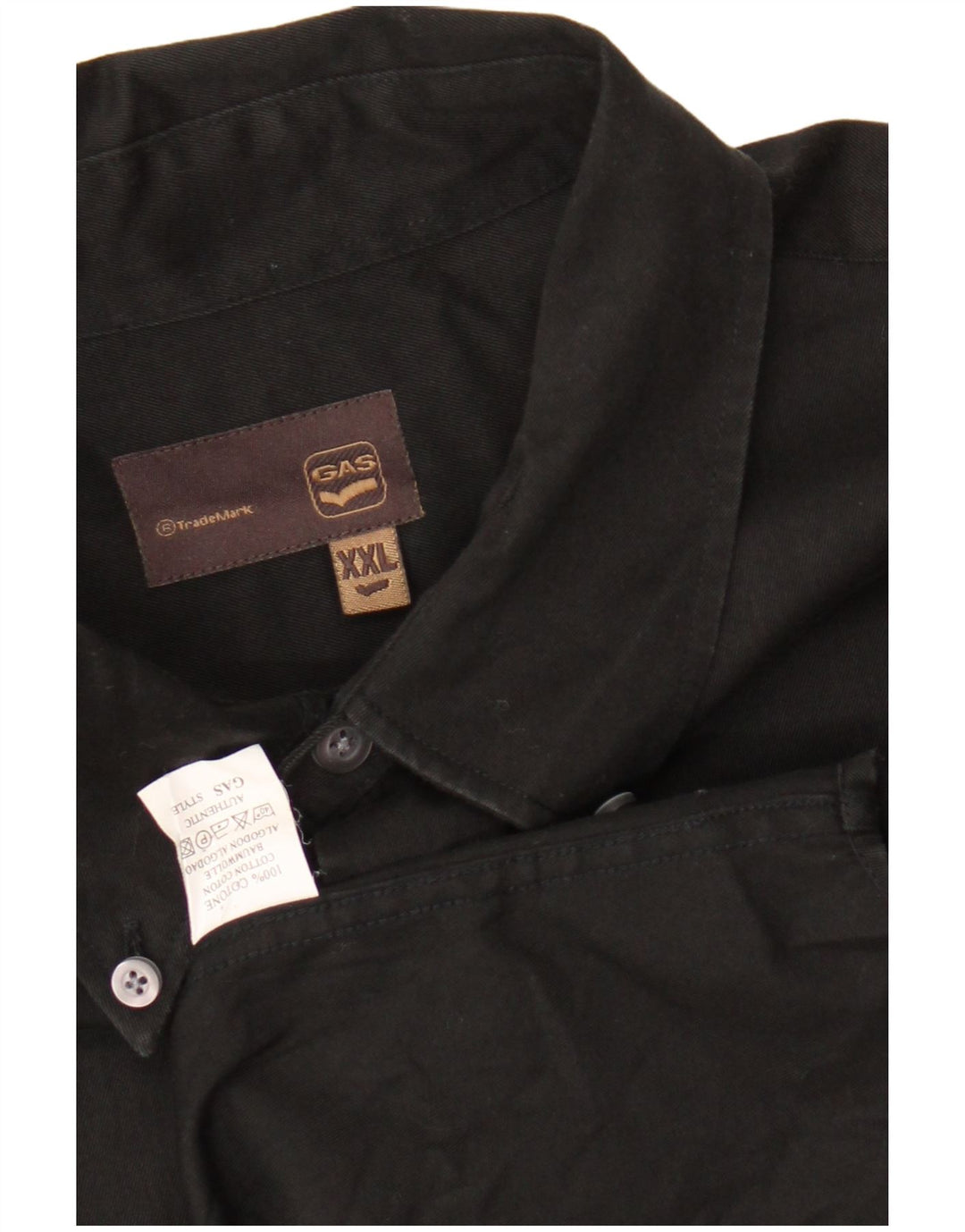 Gas muška košulja 2XL crni pamuk