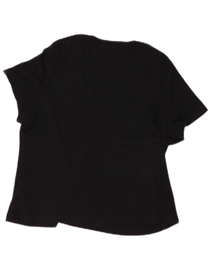 Marks & Spencer Top ženska bluza UK 22 3XL crni pamuk