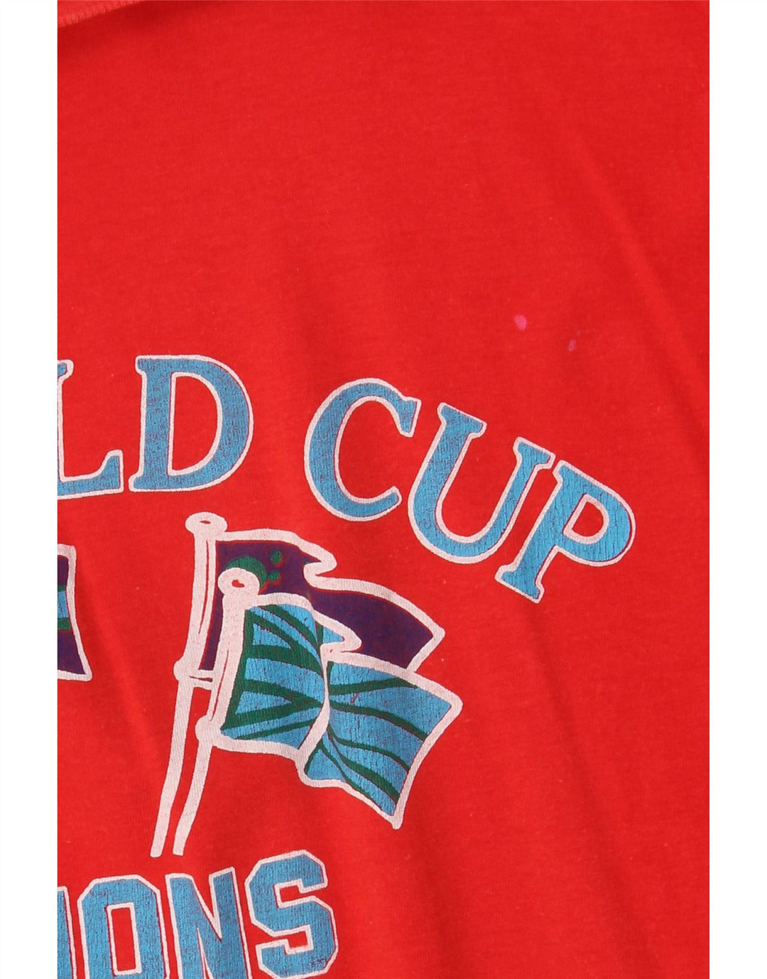 Vintage ženska majica kratkih rukava s grafičkim motivima IT 42 Srednje crvena pamuk