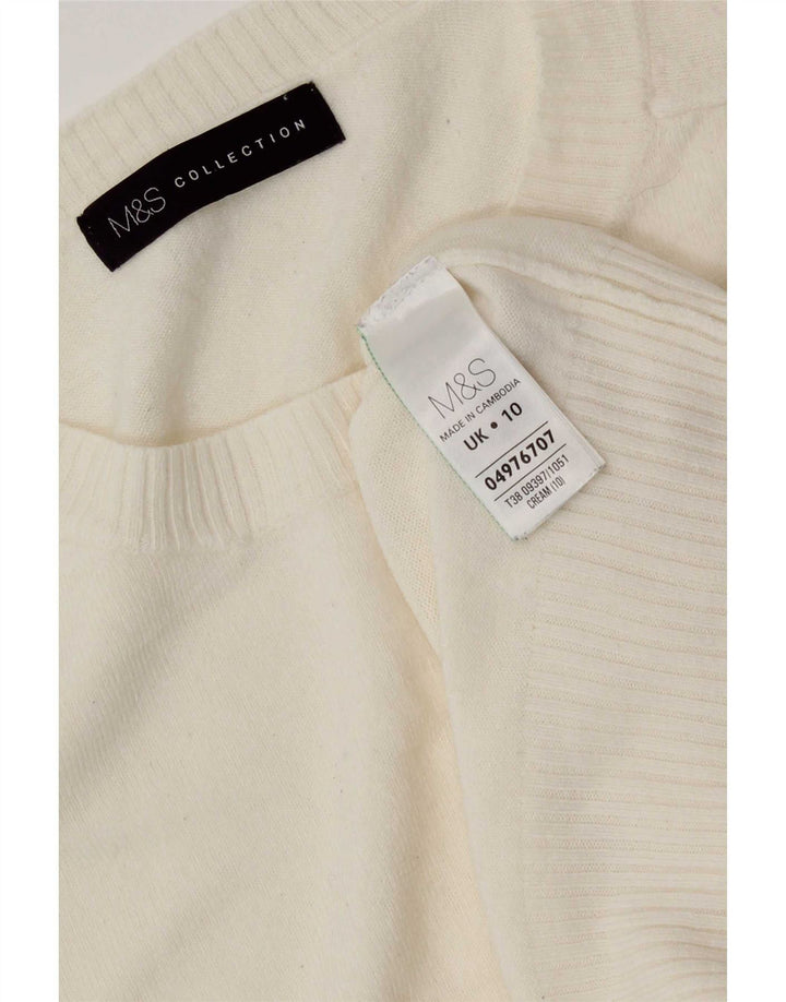 Marks & Spencer ženski džemper s okruglim izrezom UK 10 Small Off White
