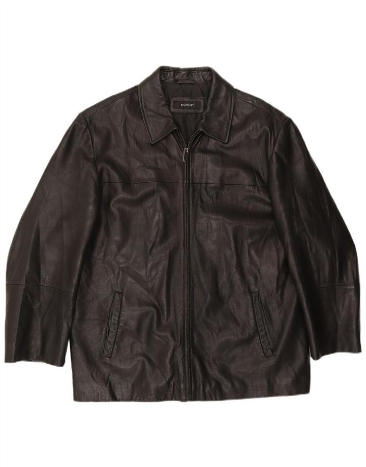 Milestone muška kožna jakna EU 56 3XL crna koža