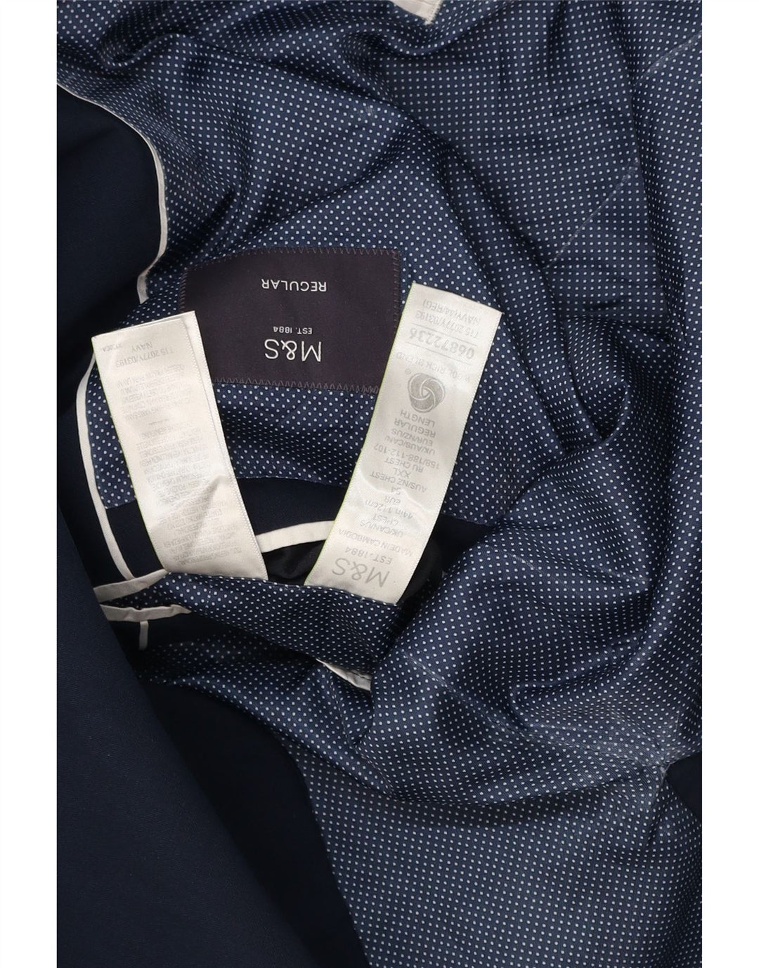 MARKS & SPENCER Muška jakna s dva gumba Regular Kroja UK 44 XL tamnoplava