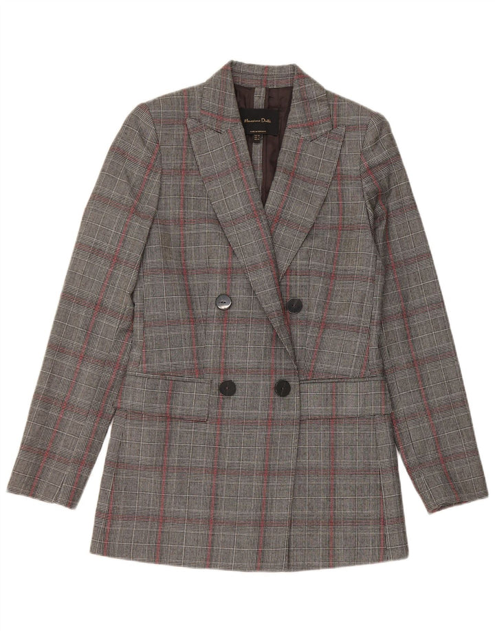 Massimo Dutti ženska dugačka jakna jakna EU 34 2XS siva houndstooth