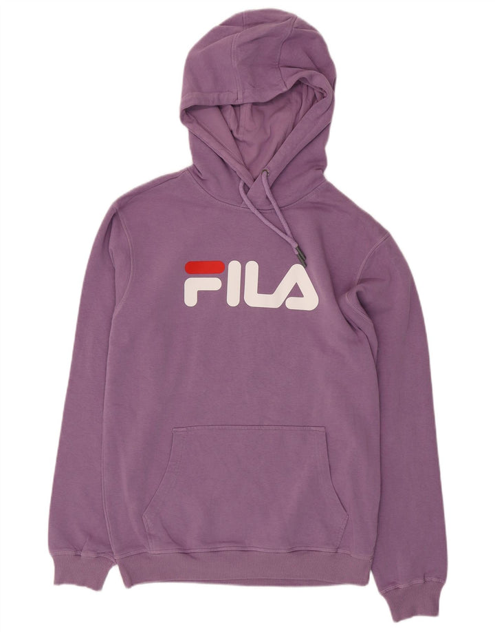 FILA Mens Graphic Hoodie Jumper Small Purple