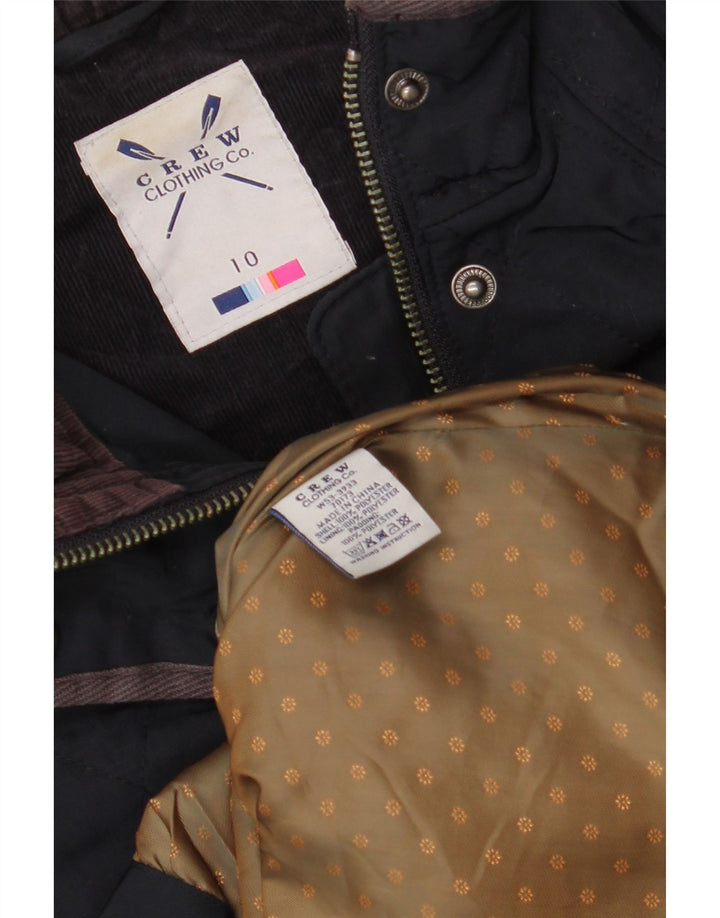 CREW CLOTHING Prevelika ženska prošivena jakna UK 10 Mala tamnoplava