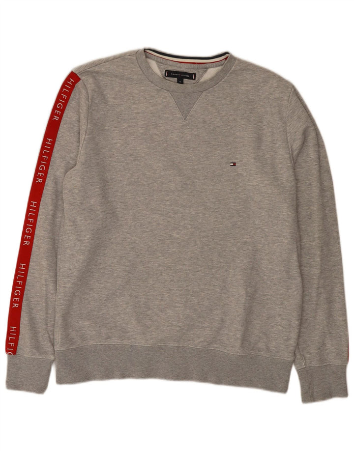 Tommy Hilfiger muški džemper srednje sive boje s grafičkim motivima