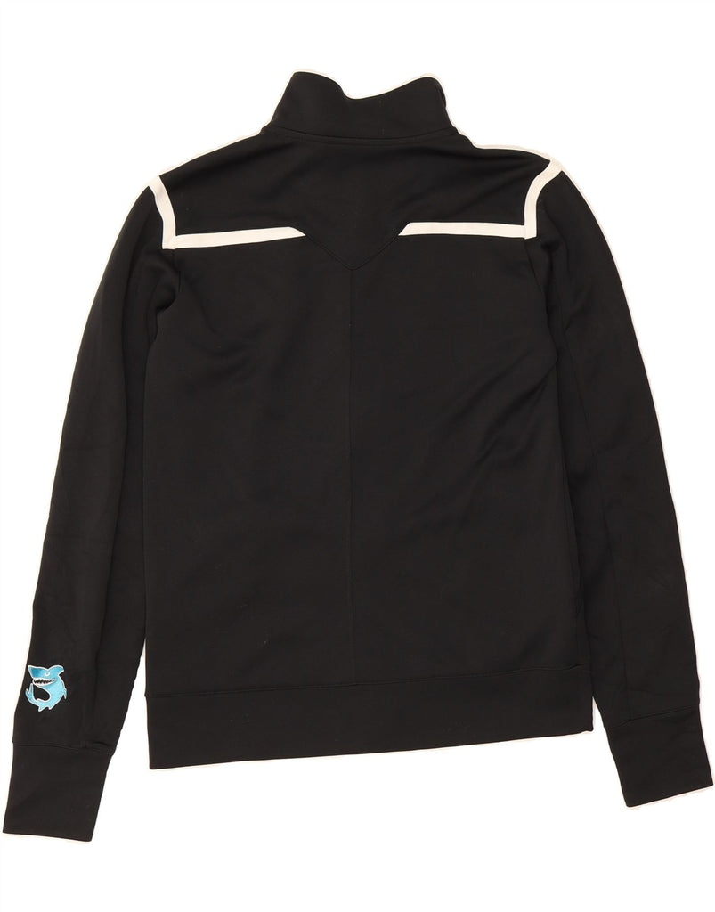 NIKE Womens Dri Fit Graphic Tracksuit Top Jacket UK 14 Medium Black Vintage Nike and Second-Hand Nike from Messina Hembry 