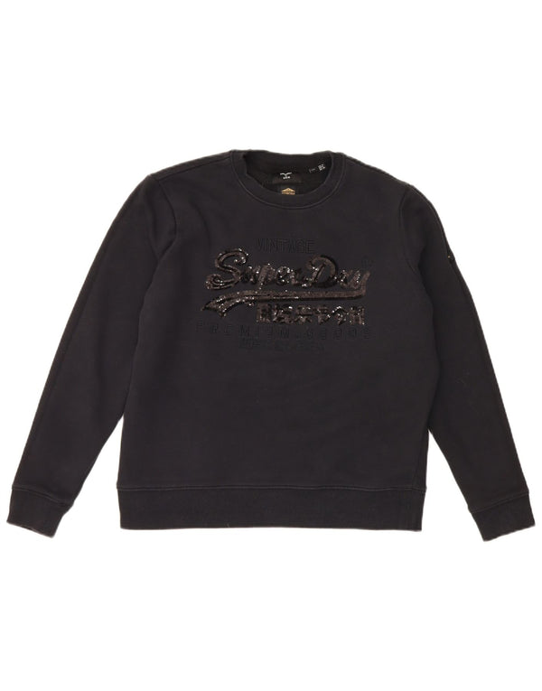 Superdry ženski džemper prekomjerne majice s grafičkim motivima UK 10 Small Black