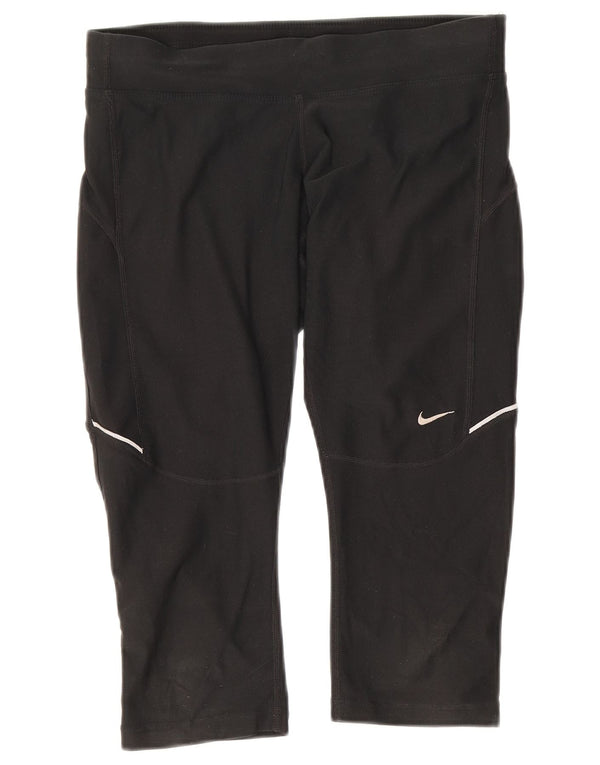 Nike ženske Dri Fit Capri tajice UK 10 male crne poliesterske