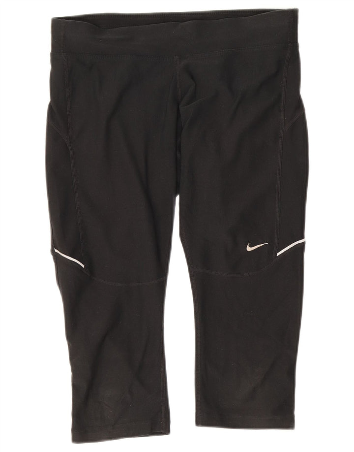 Nike ženske Dri Fit Capri tajice UK 10 male crne poliesterske