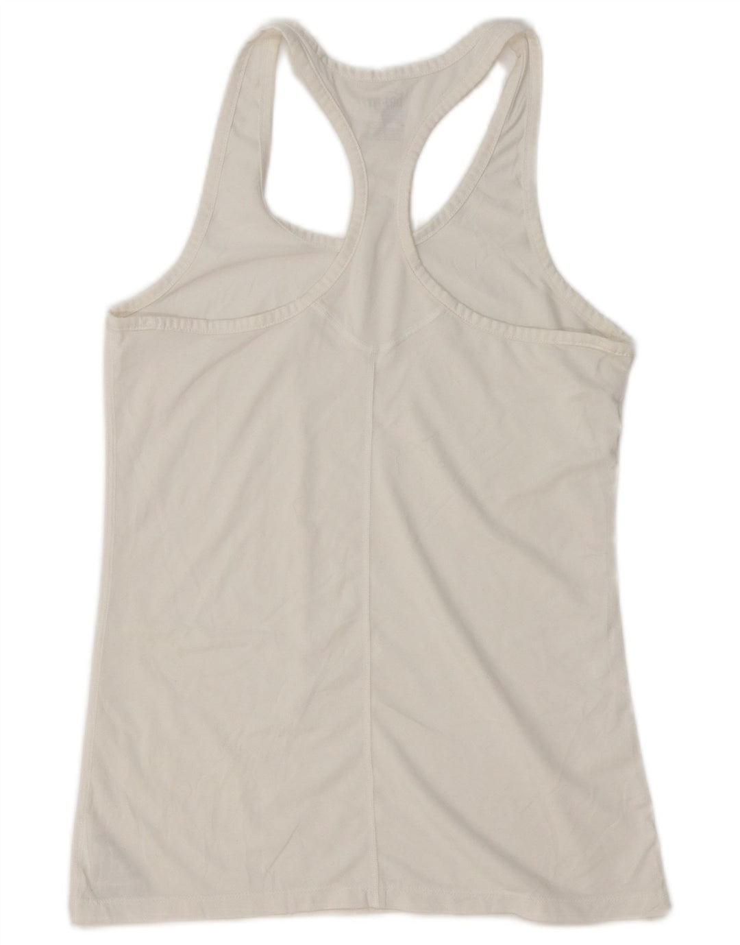 NIKE Ženski Dri Fit Slim Fit Vest Top UK 12 Srednji bijeli poliester