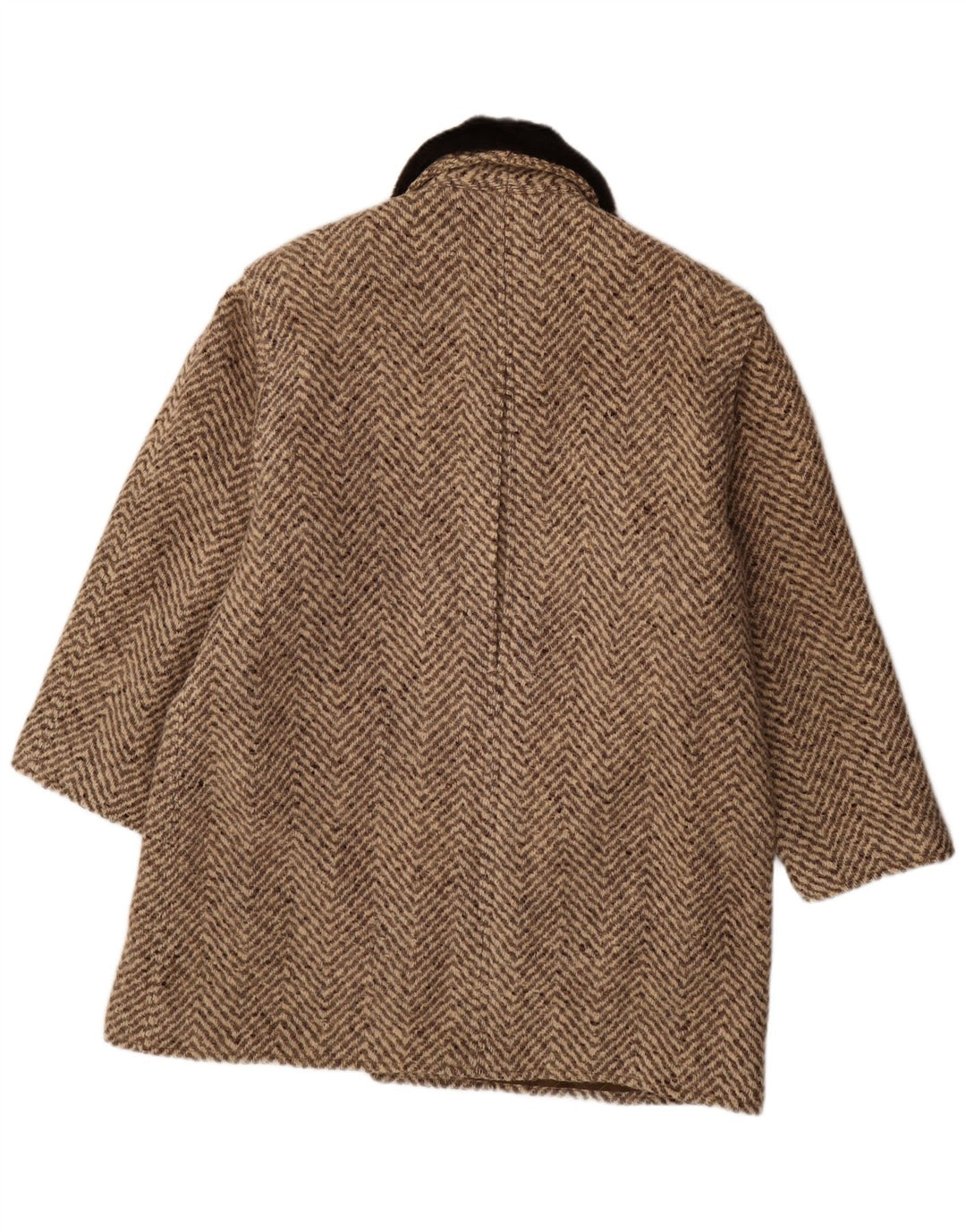Vintage muški kaput UK 42 XL smeđi ševron