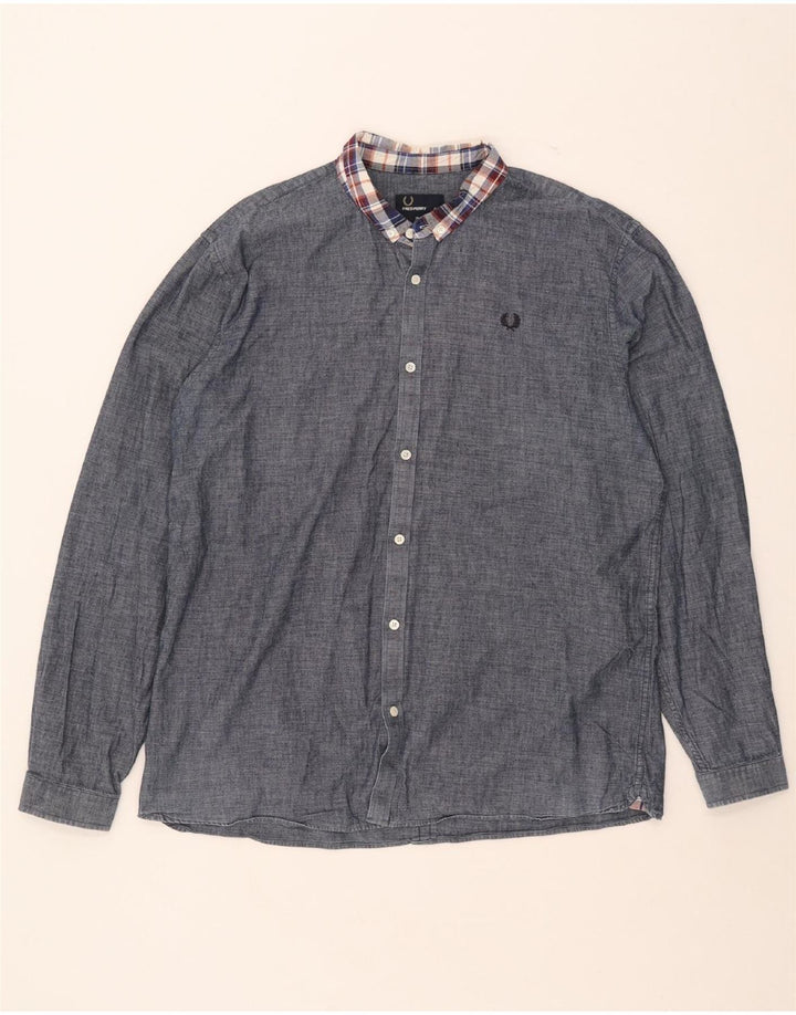 Fred Perry muška uska košulja XL tamnoplava