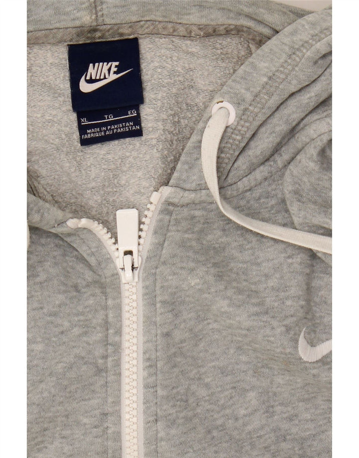 NIKE Mens Zip Hoodie Sweater XL Grey Cotton Vintage Nike and Second-Hand Nike from Messina Hembry 
