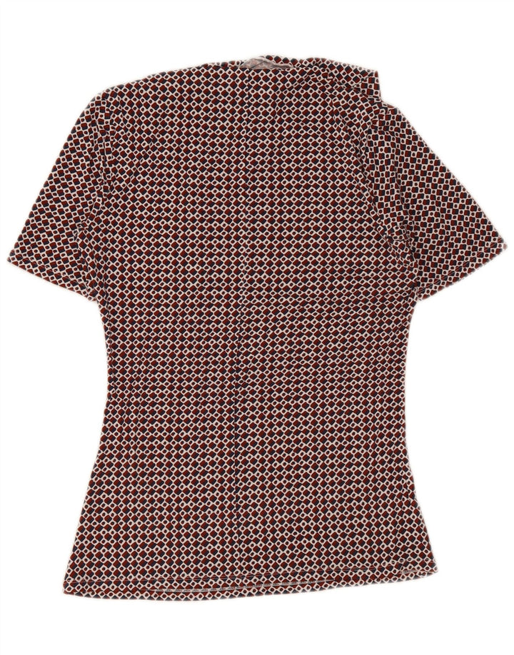 Max Mara gornji dio ženske vikend bluze UK 12 srednje crvene geometrijske boje