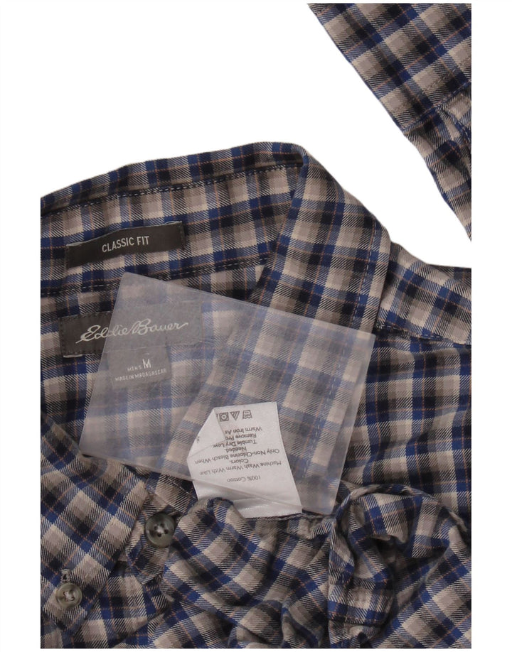 EDDIE BAUER Muška klasična flanelska košulja srednje sive karirane boje