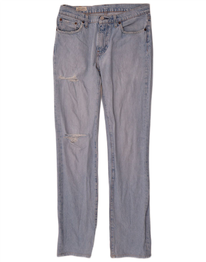 Levi's Mens 511 Distressed Slim Jeans W30 L34 Blue Cotton