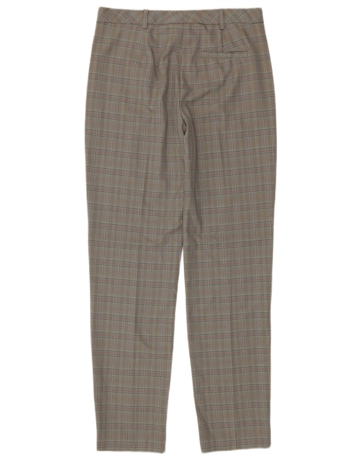 Marks & Spencer ženske chino hlače UK 12 Srednje W32 L33 Sivi Houndstooth
