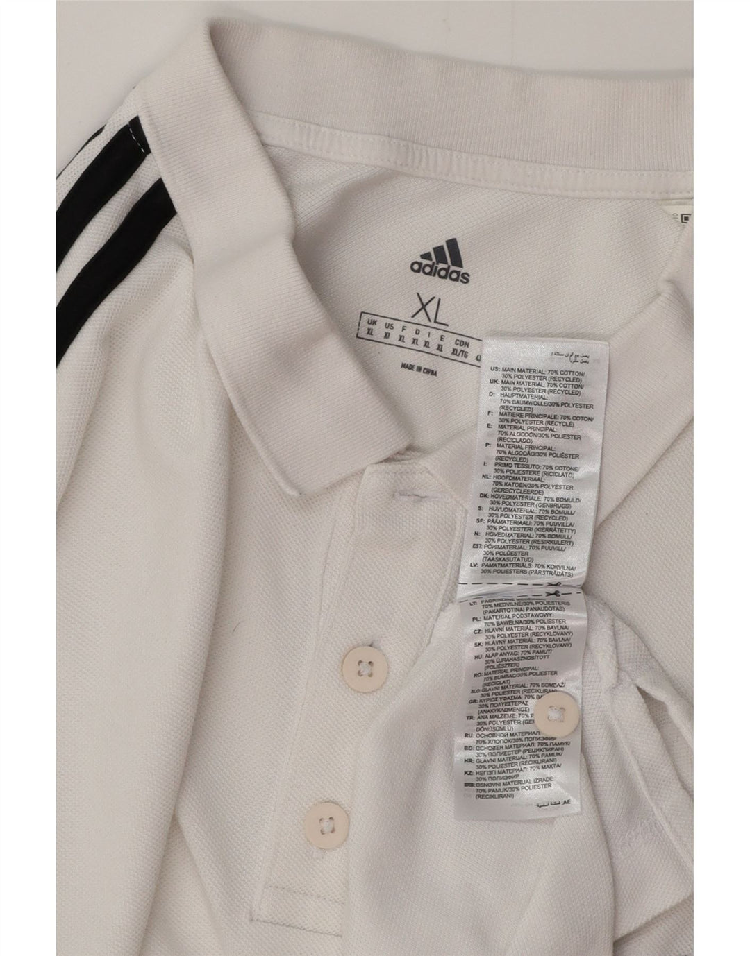 ADIDAS muška polo majica XL bijeli pamuk