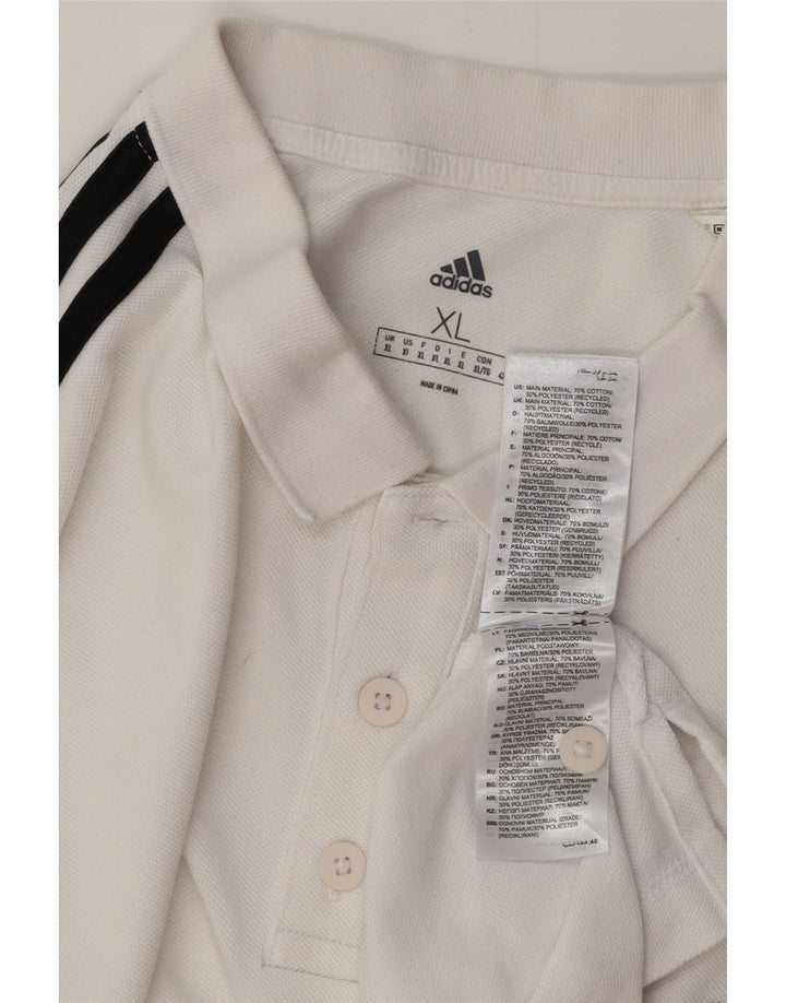 ADIDAS muška polo majica XL bijeli pamuk