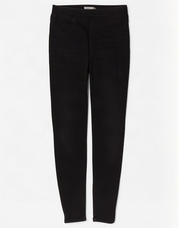 Marks & Spencer ženske jegging traperice UK 12 srednje W30 L29 crni pamuk