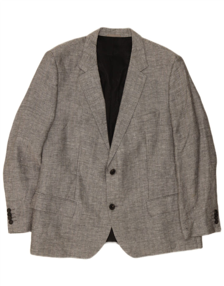 Hugo Boss muška jakna s 2 gumba EU 62 6XL siva lanena
