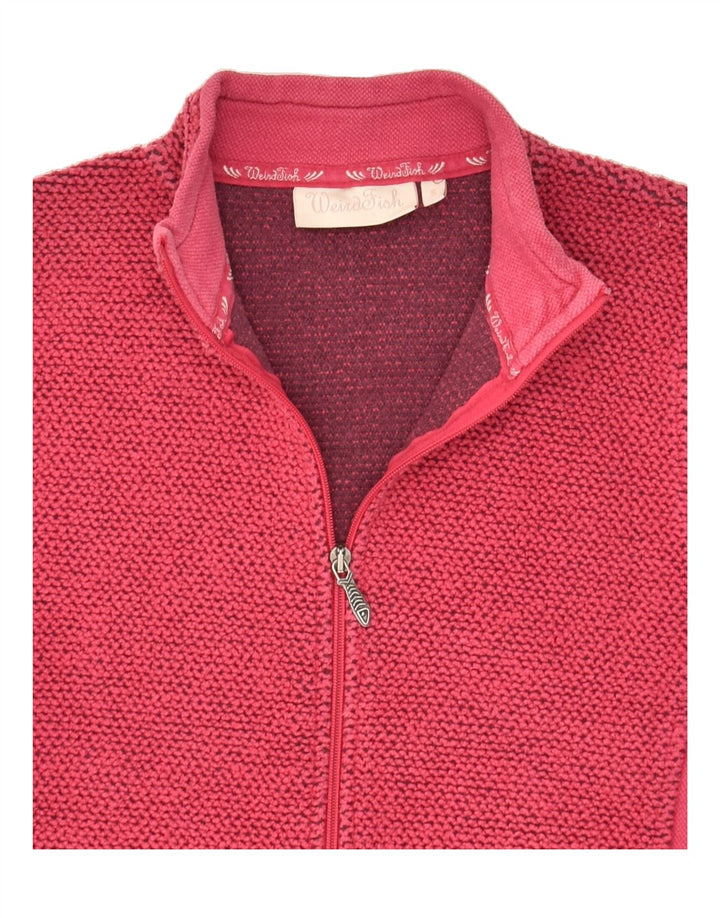 WEIRD FISH Womens Tracksuit Top Jacket UK 10 Small Pink Cotton | Vintage Weird Fish | Thrift | Second-Hand Weird Fish | Used Clothing | Messina Hembry 