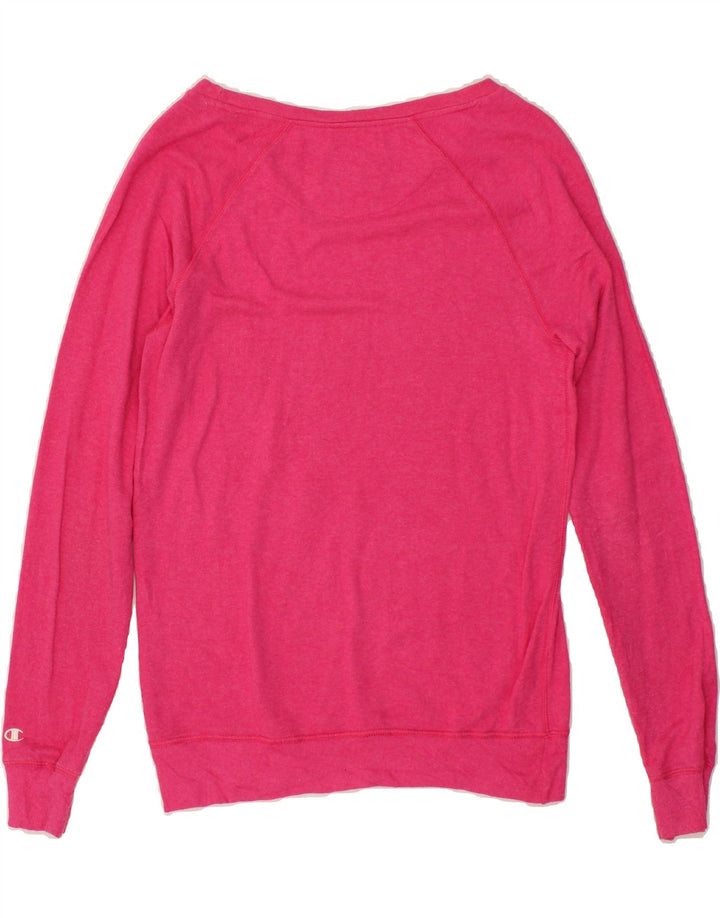 CHAMPION Womens Sweatshirt Jumper UK 14 Medium Pink Cotton Vintage Champion and Second-Hand Champion from Messina Hembry 