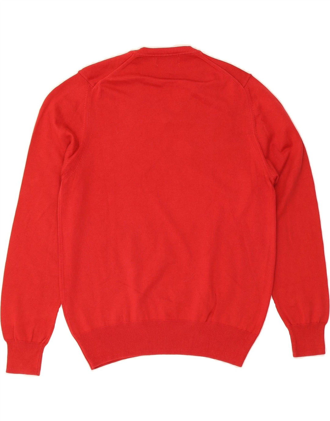ZARA Mens V-Neck Jumper Sweater Medium Red Vintage Zara and Second-Hand Zara from Messina Hembry 