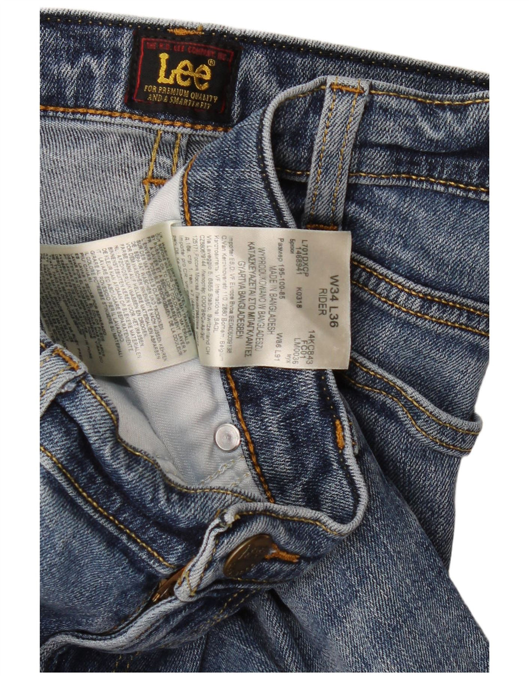 Muške uske traperice LEE Rider W34 L33 Plave