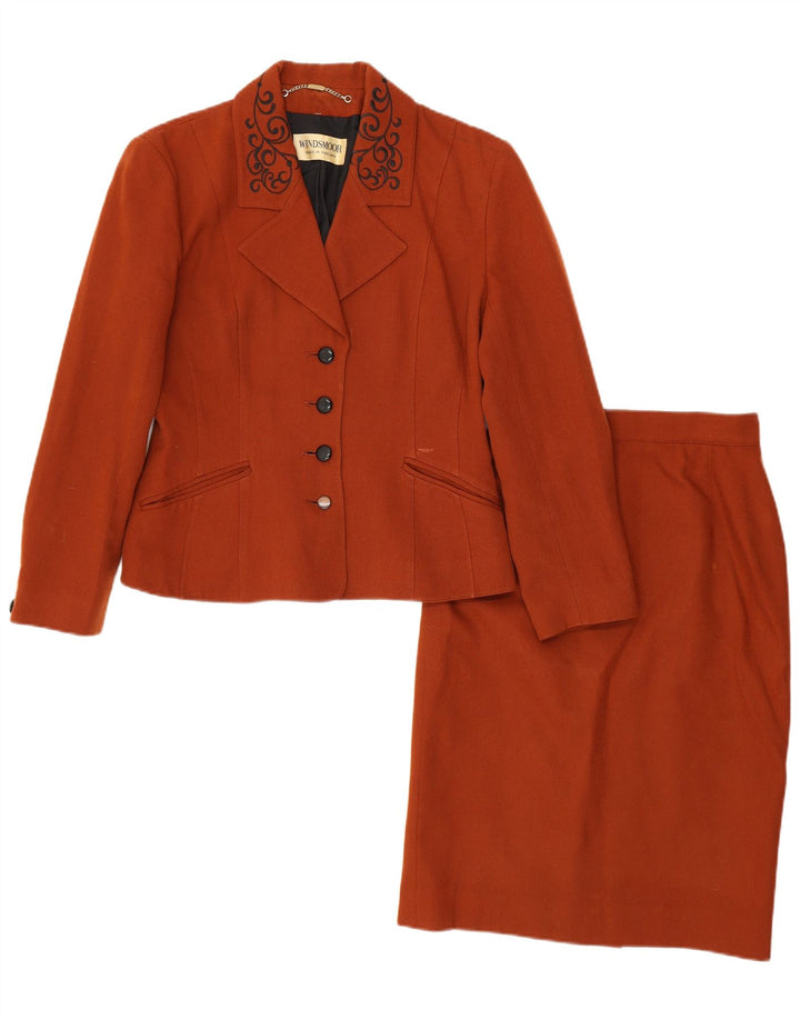 Windsmoor ženska prevelika dvodijelna suknja UK 8 Mala W26 Smeđa Nova vuna